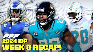 IDP Recap Week 8 Ernest Saves His IDP Managers  PFF Fantasy Podcast [upl. by Zullo]