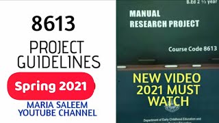 8613 research project manual solved guidelines Autumn 2020  8613 solve method  Maria Saleem [upl. by Ayoted]