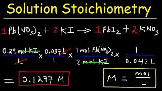 Solution Stoichiometry  Finding Molarity Mass amp Volume [upl. by Nilat]