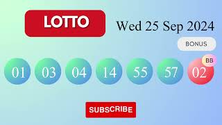 Lotto Draw Results on Wed 25 Sep 2024 The National Lottery UK [upl. by Schnurr]