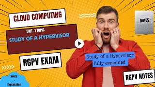 what is Hypervisor in clouds computing  cloud computing unit 1  rgpv exam [upl. by Brelje]