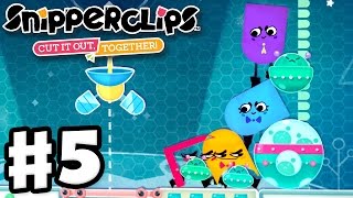 Snipperclips  Gameplay Walkthrough Part 5  Party Mode Cut It Out Together Nintendo Switch [upl. by Franchot660]