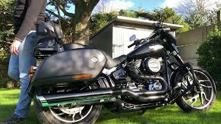 Harley Davidson Sport Glide échappement Screamin Eagle ou TAB Porformance [upl. by Odilo540]