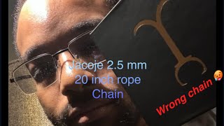 Jacoje wrong chain 20 inch 25mm rope chain review [upl. by Clovis596]