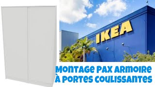 Montage IKEA PAX Armoire avec portes colissantes  IKEA PAX wardrobe Assembly with sliding doors [upl. by Harpole]