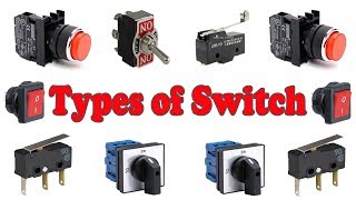 Switch types  Types of Switches  Types of Electrical Switches [upl. by Cindi]