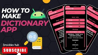 How to make a dictionary app in Android studio 2024  REST API  JAVA  Android Project [upl. by Koralie851]