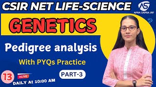 Pedigree Analysis3  Genetics  CSIR NET LIFESCIENCE apnasapnajrf [upl. by Hilly]