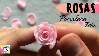 👉🏼 Cómo hacer ROSAS de PORCELANA FRÍA 💕  Flores de cerámica en frío  Tutorial FÁCIL [upl. by Nirrej]