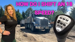 How to shift an 18 speed Eaton Fuller Transmission Down shifting explained on a loaded semi truck [upl. by Krause]