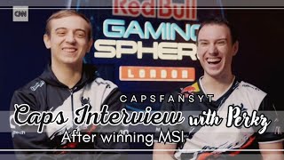 CNN interview with Caps and Perkz after winning MSI  20191011 [upl. by Birck]