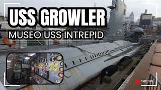 Museo USS Intrepid Nueva York  Submarino Growler SSG577 al completo [upl. by Genny]