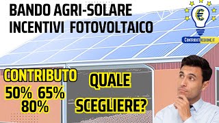 Incentivi fotovoltaico 2023 fino 80 Contributo Bando Parco AgriSolare e agriVoltaico agricoltura [upl. by Doralia720]