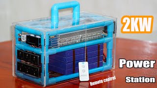 How to make 2KW portable power station with remote controller [upl. by Naivart162]