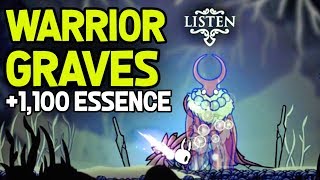 Hollow Knight All Warriors Graves for Easy 1100 Essence and 7 Boss Locations [upl. by Murphy]