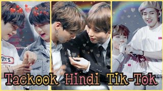 Taekook 🐰❤🐯 Hindi Mix TikTok Videos 😍 Taekook Best Couple tiktok video  By Vminkook 😘 [upl. by Yecam]