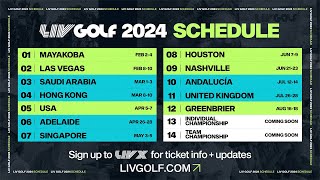 2024 Loading LIV Golf Schedule Release [upl. by Yelram59]