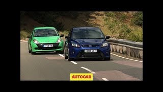 Renaultsport Clio 200 Cup v Ford Focus RS  autocarcouk [upl. by Iolande864]