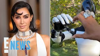 Kim Kardashian Shows Off MASSIVE Diamond Rings and New Tesla Robot  E News [upl. by Wynny]