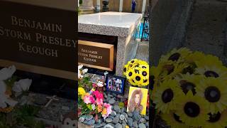 Lisa Marie Presley amp Son Benjamin’s Graves In The Garden elvis lisa family respect peace art [upl. by Sadella934]