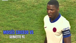 Así Jugó Moisés Caicedo vs Servette FC  Capitán del Chelsea [upl. by Bethena438]