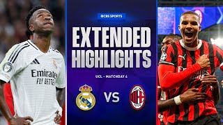 Real Madrid vs AC Milan Extended Highlights  UCL League Phase MD 4  CBS Sports Golazo [upl. by Esadnac]