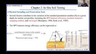 Foundation EngineeringChapter 2 In Situ Soil Testing Part4Standard Penetration Test SPT [upl. by Iey335]