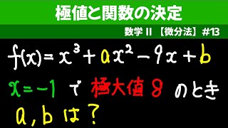 極値と関数の決定【数II 微分法】１３ [upl. by Claudia]