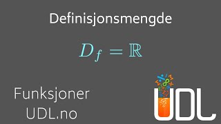 Funksjoner  Definisjonsmengde til en funksjon [upl. by Ainatit]