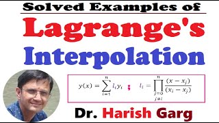 Lagranges Interpolation formula amp Solved Examples [upl. by Ahsekal]