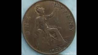 UK 1920 One penny coin value [upl. by Mandi376]