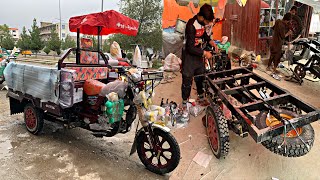 Afghanistan has developed an electric loader rickshaw that can easily lift 3 tons weight [upl. by Aisnetroh]