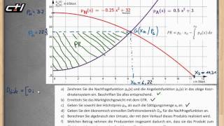 Produzentenrente  Integralrechnung ★ Übung 2 mit Lösung [upl. by Aliekat]