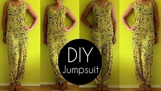 Easy DIY Jumpsuit Tutorial in 30min  DIY Clothes [upl. by Brendis]