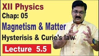 Hysterisis  Curies law  Magnetism and Matter  class 12 physics chapter5  55 [upl. by Weber]