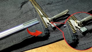 TAILORS dont want you to know this fixing your favorite JACKET ZIPPER [upl. by Alian]