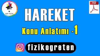 Hareket Konu Anlatımı 1  PDF  TYT Fizik 2022 [upl. by Rebah]