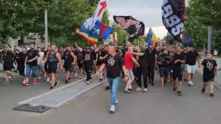 CORTEO PELUZA NORD STEAUA FCSB  FC Shakter Karagandy  UEFA Europa Conference League [upl. by Bonnette619]