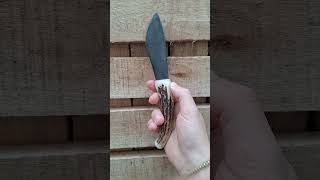 Cuchillo VIKINGO artesanal encabado en asta de ciervo hecho por HV Cuchillería [upl. by Gareth918]