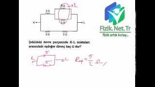 Dirençlerin Bağlanması  Eşdeğer Direnç Bulma Soru Çözümü [upl. by Yhprum654]