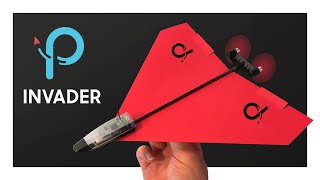 How to fold the Invader template for POWERUP40 Smart Phone Controlled Paper Airplane [upl. by Lainey]