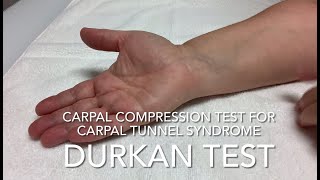 Durkan Test for Carpal Tunnel Syndrome [upl. by Anama]