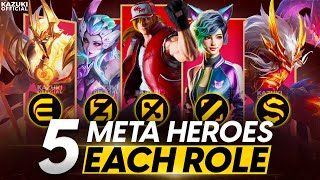 TOP 5 META HEROES FROM EVERY ROLE TO BAN OR PICK IN SEASON 32 [upl. by Nyleaj34]