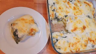 Картошка со шпинатом под соусом Бешамель в духовке Как вкусно готовить шпинат Овощное блюдо [upl. by Nylrahc]