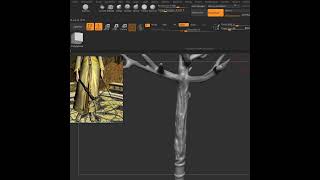 Zbrush sculpting wooden magical staff [upl. by Teuton]