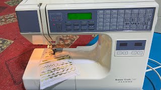 janome 7000 memory craft balochi kashida sewing machine zigzag pipeng [upl. by Isnyl]