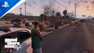 GTA  Attack on the American army Grand Theft Auto 5 Gameplay PlayStation 5 [upl. by Anitroc]