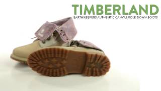 Timberland Earthkeepers Authentic Canvas FoldDown Boots  Nubuck For Women [upl. by Garibold]