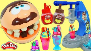 Feeding Mr Play Doh Head Desserts With Drizzle Syrup [upl. by Annahael]