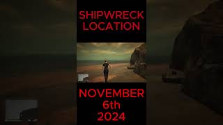 Shipwreck Location November 6th gta gtav gtaonline gaming gta5today gta5online treasurechest [upl. by Adnicaj]